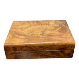 Burl Wood Hinged Keepsake Box