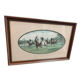 Cal-Mode Fine Furniture Gallop on the Boards Polo Scene, Framed