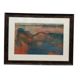 Al Lagunero Awakea Reclining Print, Signed