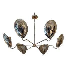 NauticalMart Mid-Century Modern Perforated Sputnik Chandelier. Original Price: $700