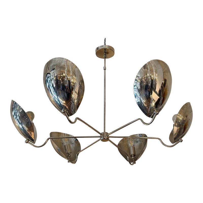 メナードボーディ NauticalMart Mid-Century Modern Perforated Sputnik Chandelier
