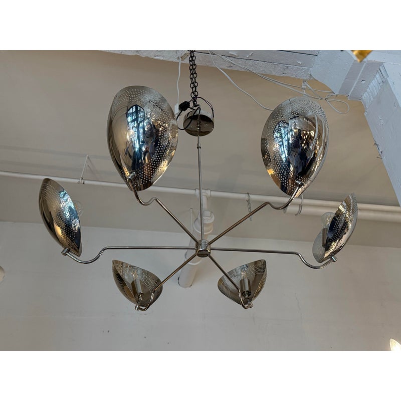 メナードボーディ NauticalMart Mid-Century Modern Perforated Sputnik Chandelier