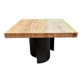 Industrial Butcher Block Counter Dining Table Island
