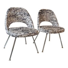 Eero Saarinen Executive Chairs, Pair