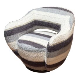 Sheepskin Stripe Swivel Chair