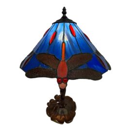 Dragonfly Stain Glass Shade Table Lamp