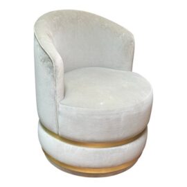 Sophisticated Barrel Back Swivel Chair