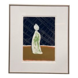 Molly Corbett “Sacred Cat” Original Monotype, Framed
