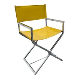 Director Style Yellow Armchair