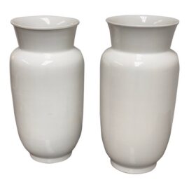 Trude Petri for KPM Berlin Saale Porcelain Vases, Pair. Original Price: $3,314