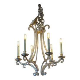 Burnished Silver Oslo Chandelier by Chapman & Myers for Visual Comfort. Original Price: $2,500