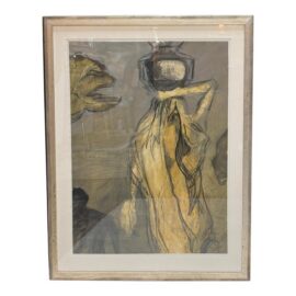 Jean- Rene Jerome Woman With Pot Artwork, Signed