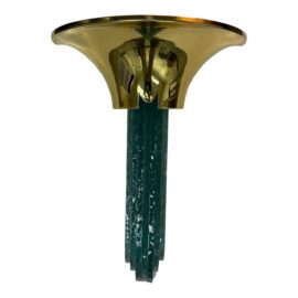 Karl Springer Purcell Brass + Aqua Glass Wall Sconce