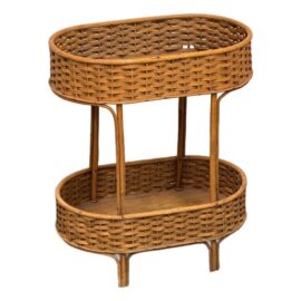 Rattan Accent Table, Mid 20th Century