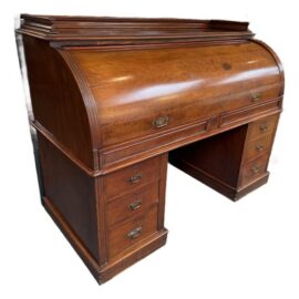 English Roll Top Victorian Secretaire
