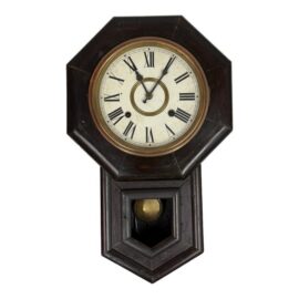 Octagonal Drop Wood Wall Clock