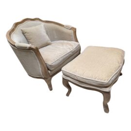 Zentique for Wisteria Maison Love Chair + Ottoman. Original Price: $3,225