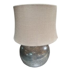 Pottery Barn Etched Nickel Table Lamp. Original Price: $475