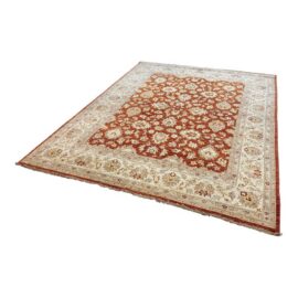7ft 11in × 9ft 11 in Pak-Veg Hand-Knotted Floral Wool Area Rug. Original Price: $5,750