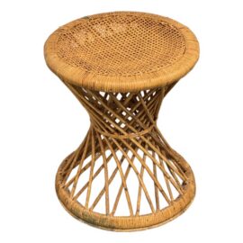 Rattan Hourglass Stool