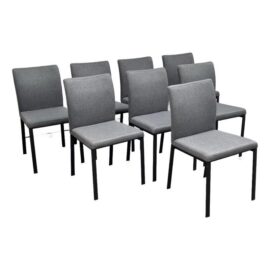 Eq3 Frank Charcoal Dining Chairs, Set of Eight. Original Price: $3,200