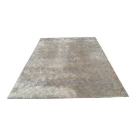 7ft 7in × 9ft 8in Bashian Greenwich Gray + Gold Geometric Area Rug