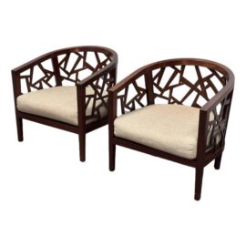 Crate & Barrel Ankara Lounge Chairs, Pair. Original Price: $1,800