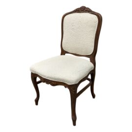 French Louis XV Style Carved Wood Side Chair