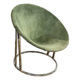 Lusch & Co. Balloon Sling Chair, Forest Green Suede