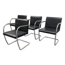 Casprini Tubular Brno Style Armchairs, Set of Four
