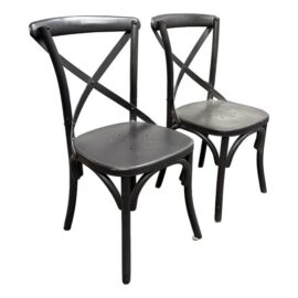 Restoration Hardware Metal Madeleine Side Chairs, Pair. Original Price: $850