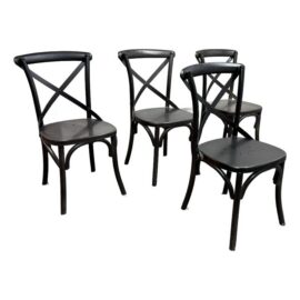 Restoration Hardware Metal Madeleine Side Chairs, Set of Four. Original Price: $880