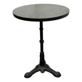 Marble Top Industrial Cast Iron Bistro Table