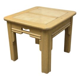 Southwestern Tile Inlay Wood End Table