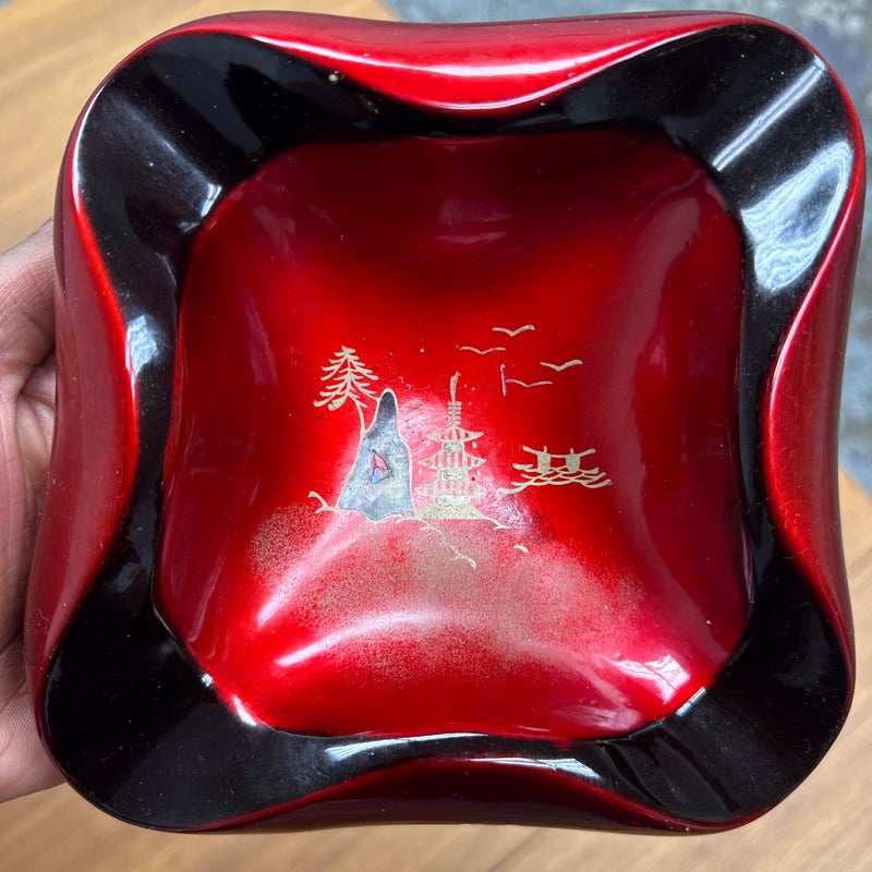 Vintage iSi Austria Red Soda Siphon, Ashtray + Table Lighter Set