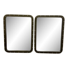 Restoration Hardware Teen Pierced Metal Wall Mirrors, Pair. Estimated Price: $1,400