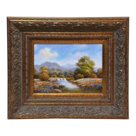 David W. Mayer Hill Country of Texas Original Oil on Canvas Landscape, Signed. Estimated Price: $1,600
