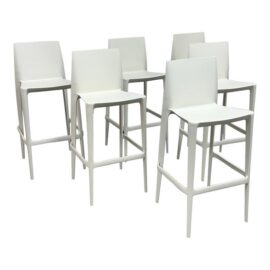 NEW Mario & Claudio Bellini for Heller Bellini Outdoor Barstools, Set of Six. Original Price: $2,539