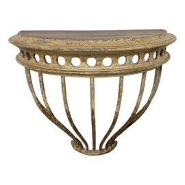 Restoration Hardware Hayrack Cast Iron Demilune Console Table. Original Price: $600