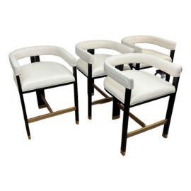 NEW Worlds Away Cruise Counter Stools, Set of Four. Original Price: $5,000