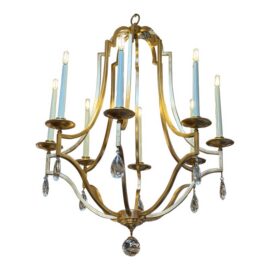 NEW John-Richard Gold Leaf Swag Chandelier.  Original Price: $4.500