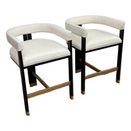 NEW Worlds Away Cruise Counter Stools, Pair. Original Price: $2,500