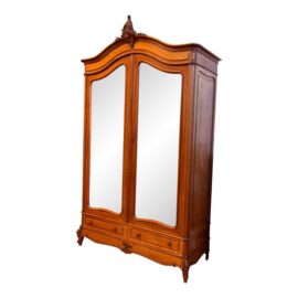 Louis XV Style Mirrored Armoire