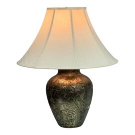 Gilded Botanical Relief Table Lamp