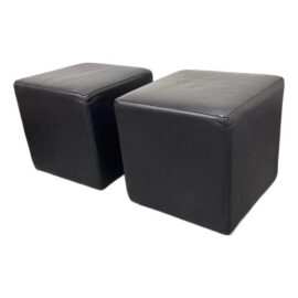 American Leather for Room & Board Rolling Cube Ottomans, Pair
