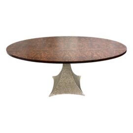 Made Goods Noor Oval Burl Wood Dining Table. Original Price: $10,000