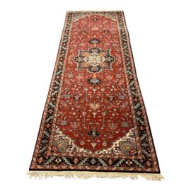 4ft 1in × 12ft 8in Hand Knotted Heriz Style Wool Runner Rug. Estimate Price: $3,800