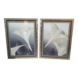 Nancy Denison Harlequin Calla Lily Signed Serigraphs, Set of Two