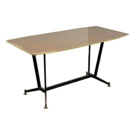 Italian Modernist Wood-Grain Dining Table