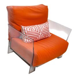 Piero Lissoni for Kartell Pop Outdoor / Indoor Armchair, Orange. Original Price: $3,400